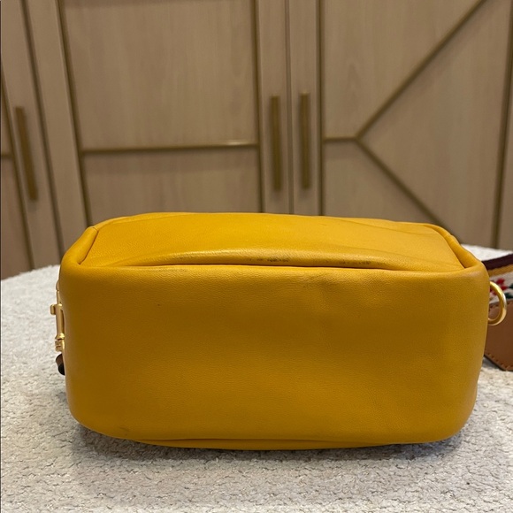 Tory Burch Mustard Crossbody with Embroidered Strap - Picture 6 of 8